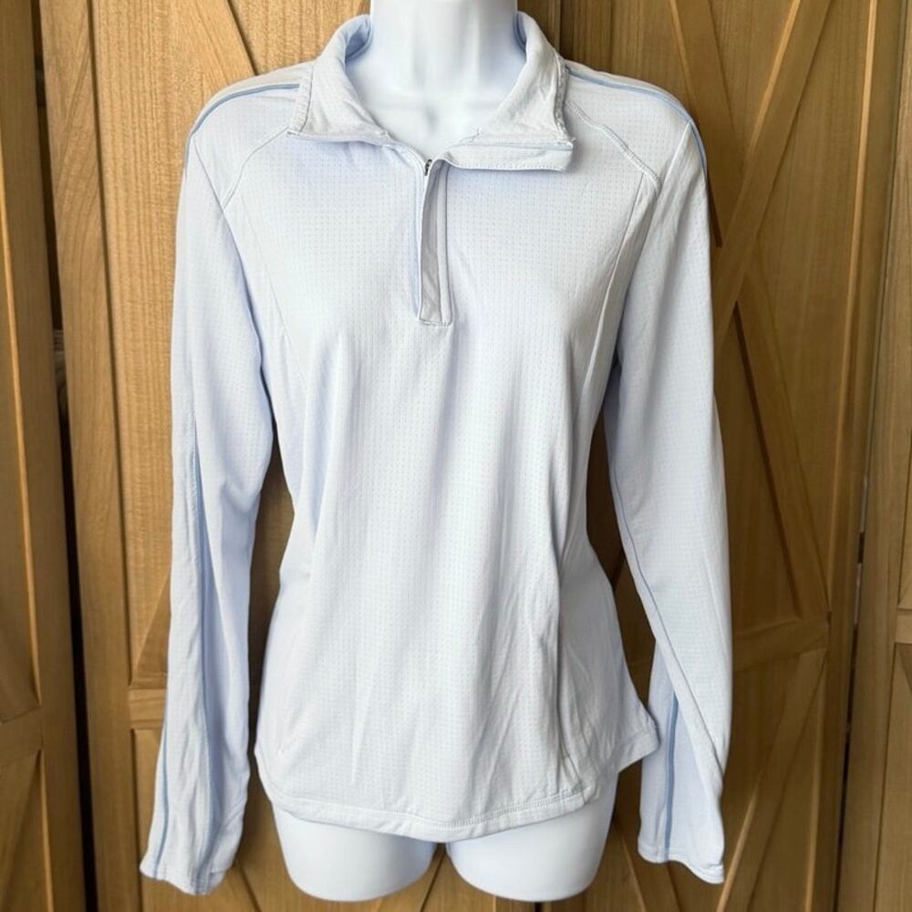 Mondetta Performance 1/4 Zip Pullover Jacket Light Blue Polygiene Fabric Size M